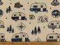Preview: Canvas | Wohnwagen & Camping| blau, beige