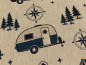Preview: Canvas | Wohnwagen & Camping| blau, beige