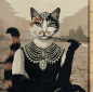 Preview: Dekostoff Gobelin Panel Katze - Panel 52