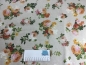 Preview: Schwere Baumwolle Stoff Rosen Beige Bunt Nr 2716