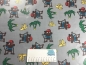 Preview: Beschichtete Baumwolle Affe Grau Bunt  Nr 1706