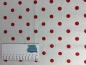 Preview: Baumwolle Punkte  12mm  Weiß Rot