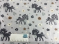 Preview: Jersey Baumwoll-Stoff Einhorn Grau Bunt Nr 2493