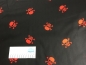 Preview: Baumwolle Stoff Totenkopf Schwarz Rot Nr 1188