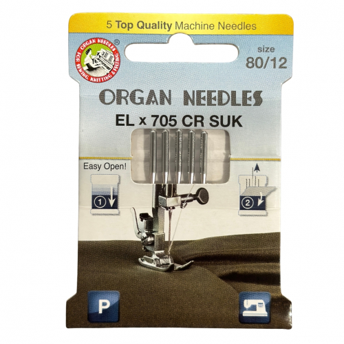 Organ Needles | Overlock EL x 705 CR SUK 80/12 | Nähmaschinennadeln