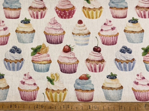 Preview: Canvas | Cupcake | offwhite, mehrfarbig