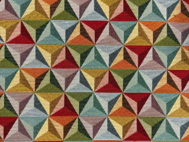 Gobelinstoff Dreiecke Bunt Nr 4807