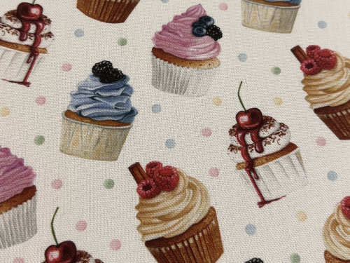 Preview: Canvas | Cupcake Konfetti | offwhite, mehrfarbig