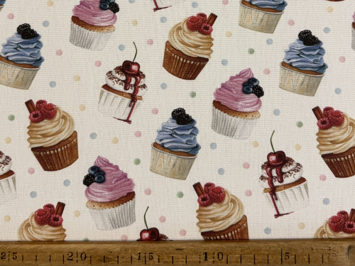 Preview: Canvas | Cupcake Konfetti | offwhite, mehrfarbig