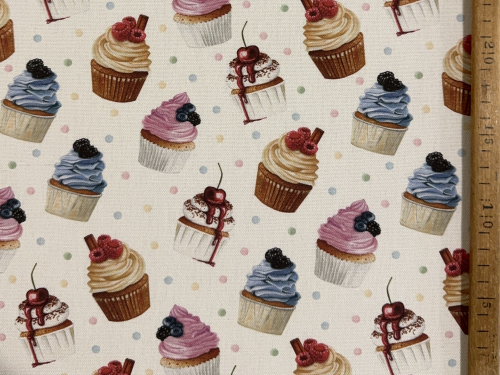 Preview: Canvas | Cupcake Konfetti | offwhite, mehrfarbig
