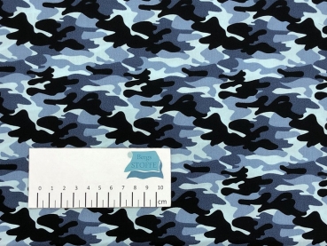 Baumwoll-Stoff Tarnstoff Blau Nr 3511