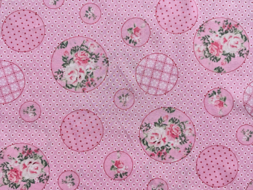 Baumwoll-Stoff "Mathilda's Welt" Rosa Nr 4867
