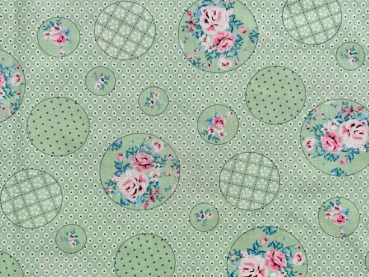 Baumwoll-Stoff "Mathilda's Welt" Grün Nr 4866