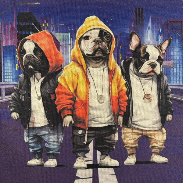 Dekostoff Gobelin Panel Hunde Trio - Panel 47