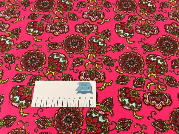 Jersey Baumwoll-Stoff Retro Pink Bunt Nr 3838