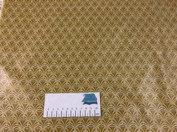 Beschichtete Baumwolle Retro Ocker Bunt Nr 3212