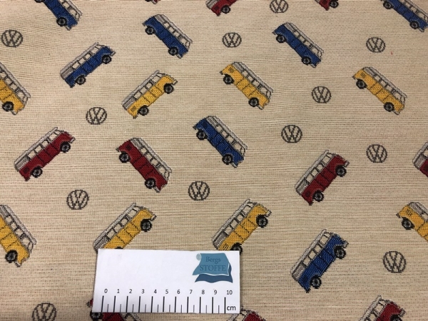 Gobelinstoff Bulli Bus Bunt Nr 3263