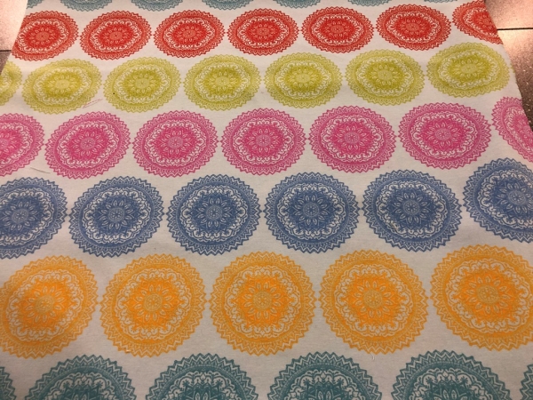 Schwere Baumwolle Stoff Mandala Bunt Nr 4376