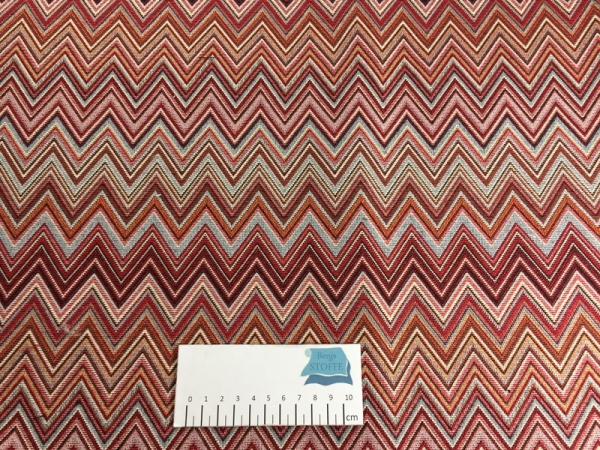 Gobelinstoff Rot  Bunt Nr 3135