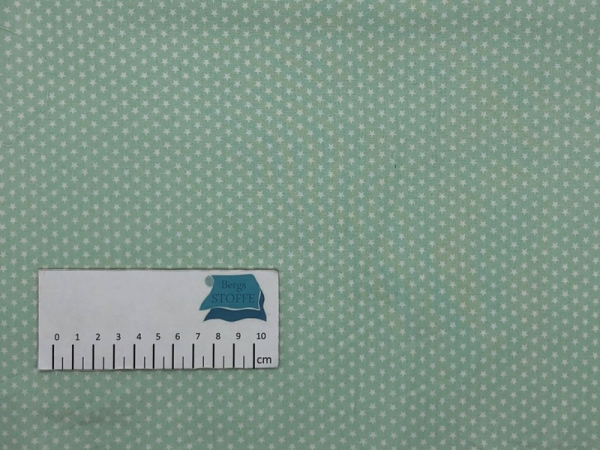 Baumwoll-Stoff Sterne Mint Weiß Nr 3654