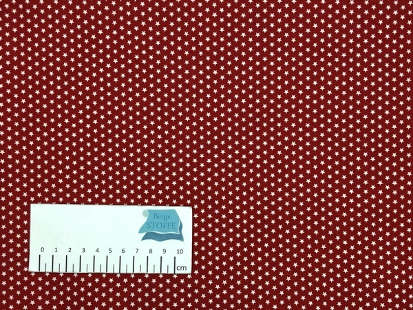 Baumwoll-Stoff Sterne Rot Weiß Nr 3662