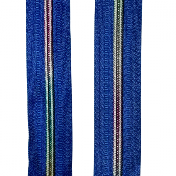 Endlosreißverschluss Regenbogen Blau [5mm]