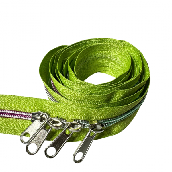 Endlosreißverschluss Regenbogen Kiwi [5mm]