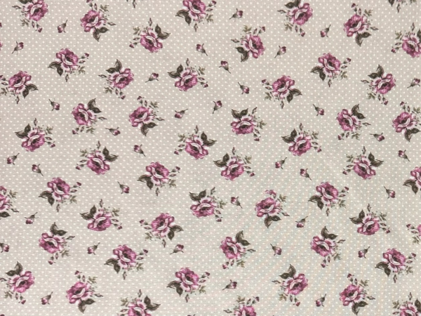 Baumwoll-Stoff "Mathilda's Welt" Beige Nr 4849