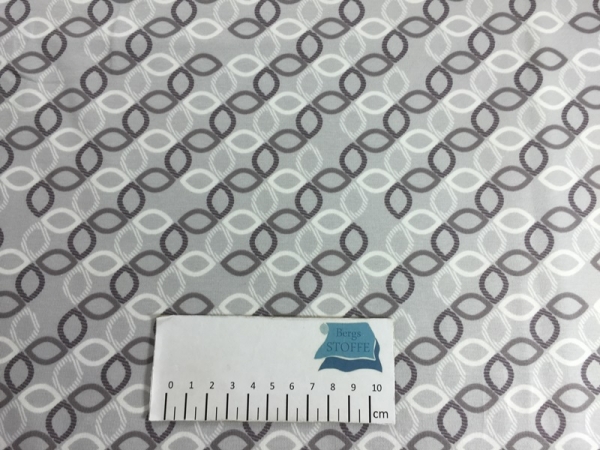 Jersey Baumwoll-Stoff Grau Bunt  Nr 1392