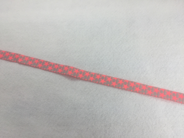 Webband Sterne  Neon-Pink Grau Nr 138