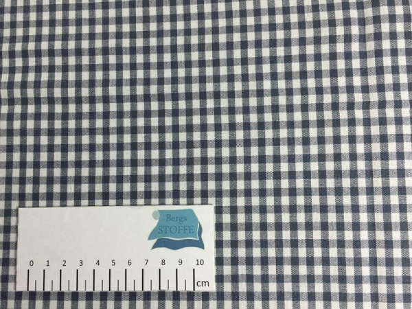 Baumwolle Vichy Karo Grau 5mm