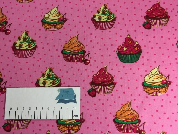 Baumwolle Muffins Rosa Bunt Nr 239