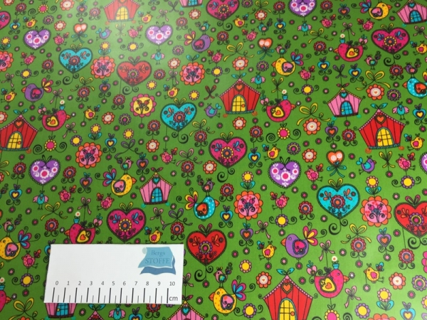 Beschichtete Baumwolle Grün Bunt Nr 658