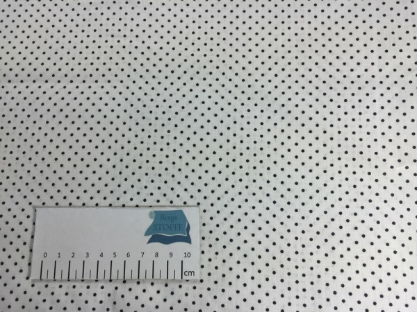 Baumwolle Punkte  2mm Weiß Schwarz