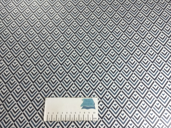 Beschichtete Baumwolle Retro Blau Bunt Nr 2566