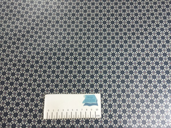 Beschichtete Baumwolle Retro Blau Bunt Nr 2570