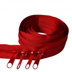 Endlosreißverschluss Rot [3mm]