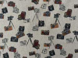 Canvas | Vintage Kamera | beige, braun
