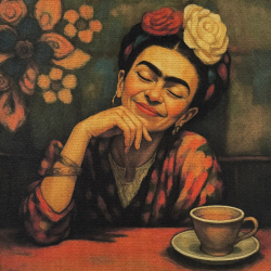 Lächelnde Künstlerin - Panel 86