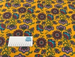 Jersey Baumwoll-Stoff Retro Senfgelb Bunt Nr 3836