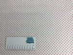 Baumwolle Punkte  2mm Weiß Rot