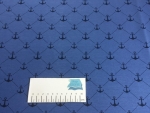 Jersey Baumwoll-Stoff Maritim Anker Blau Nr 1274